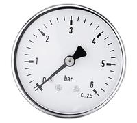 Mini manometro ad alta precisione, misuratore di pressione per carburante, aria, olio e acqua da 0 a 6 bar con filettatura NPT da 1/4", quadrante compatto da 2,3 pollici per uso au