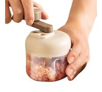 MINI MANUALE PER CUTTER AIR - RISPATURA DELLO STRUMENTO selvatico con lame in acciaio inossidabile | 250 ml di smerigliatrice all'aglio | Aiuto a cucinare compatto da tagliare, tritare e dadi d'aglio