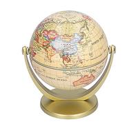 Mini Mappamondo Antico, Mappamondo Retrò, Versione Inglese, Adatto a Scuola, Mappa Politica Globo Terrestre Casa e Ufficio Ornamento da Desktop,10x13 cm