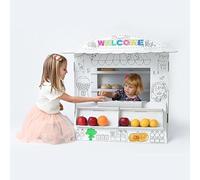 Mini Market in cartone da colorare Gioco Laboratorio metodo Montessori 100% Ecologico e Riciclabile | GreenCity Villaggio di Carta | costruisci e colora | gioco di ruolo e di emulazione per bambini