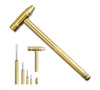 Mini martello multifunzione 6 in 1 in rame e cacciavite, mini martello cacciavite perfetto per aprire telefoni con drone in noce