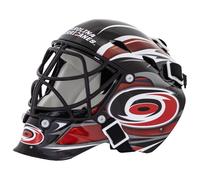 Mini maschera da portiere da hockey con logo della squadra NHL Carolina Hurricanes e custodia - Maschera da portiere da collezione con loghi e co