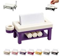 Mini Massage Table Business Card Holder,Rolled Towels Shaped Desk Display | 6 Inch Novelty Desk Organizer for Spa Reception with Face Cradle and 3 Towels,Reception Decor for Studio Office Front Counter