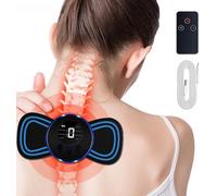 Mini Massaggiatore Cervicale, 8 Modalità e 19 Intensità Massaggiatore Elettrico per Collo con Display Digitale e Ttelecomando, per Alleviare i Dolori Muscolari del Corpo