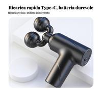 Mini massaggiatore doppia testa portatile, elettrico, fitness casa