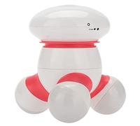 Mini massaggiatore elettrico a triangolo portatile per tutto il corpo, per vita e collo, massaggiatore a vibrazione (rosso)