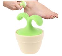 Mini massaggiatore, rullo massaggiante Mini massaggiatore portatile per il corpo Simpatica sfera di perline da massaggio a forma di pianta in vaso per sollievo dal dolore al collo Rilassamento del pi