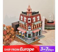 MINI Mattoni Esperto creativo Street Cafe Modello City Villa Store House Building Blocks con illuminazione Educazione Assemblare giocattolo, regali 1950PCS with box