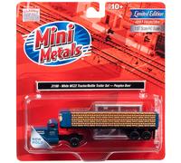 Mini Metals - White WC22 w/Flatbed Trailer & Bottles (Peoples Beer), 1:87 Scale