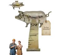 Mini Metro a Nastro a Forma di Maiale in Stile Antico, Metro a Nastro Retrattile in Metallo a Forma di Maiale Vintage per Cucito, Quilting, Sartoria, Artigianato, Progetti Fai(1Pc)