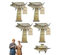 Mini Metro a Nastro a Forma di Maiale in Stile Antico, Metro a Nastro Retrattile in Metallo a Forma di Maiale Vintage per Cucito, Quilting, Sartoria, Artigianato, Progetti Fai(4Pcs)