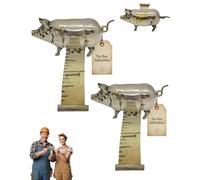 Mini Metro a Nastro a Forma di Maiale in Stile Antico, Metro a Nastro Retrattile in Metallo a Forma di Maiale Vintage per Cucito, Quilting, Sartoria, Artigianato, Progetti Fai(2Pcs)