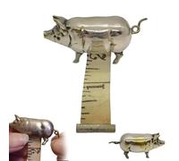 Mini metro a nastro a forma di maialino antico, nastro da cucito vintage in ottone con figura, idea regalo retrò per quilter, artigiani e collezionisti, idea regalo retrò per donne e sarte (1Pc)