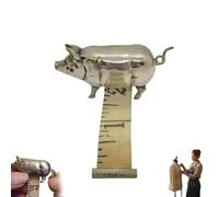 Mini metro a nastro a forma di maialino di ispirazione antica, metro a nastro vintage in metallo a forma di maialino per cucito e artigianato (1Pc)