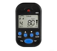 Mini metronomo digitale, clip on tempo metronomo con display LCD per sassofono, chitarra, violino flauto, tamburo, 5,5 x 3,3 x 2 cm (nero)
