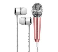 Mini Mic Wired 3.5mm Stereo Studio Handheld Audio with Earphone KTV Karaoke Speech for Phone Computer Noise Cancellation (Color : D)
