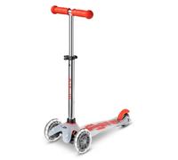 MINI MICRO DELUXE monopattino FLUX plastica e metallo LED a tre ruote ROSSO età