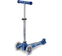 MINI MICRO DELUXE monopattino GLITTER plastica e metallo LED a tre ruote BLU età