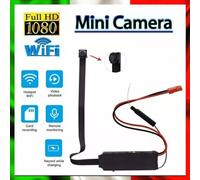 Mini Microcamera Telecamera WiFi HD 1080P Visione Notturna, Controllo Remoto App