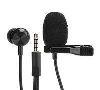 Mini microfono lavalier clip-on, Tie-Clip Pocket Phone Registrazione/Karaoke/Video/Intervista/Conferenza Cellulare Portatile Omnidirezionale 3.5mm Microfono USB -32dB