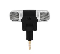 Mini Microfono Stereo, Spina Compatta Placcata Oro, Altamente Conveniente, per Fotocamera MD, PC Portatile, Adatta per L'uso con Supporti Digitali, Non Richiede Batteria per il Registratore