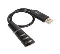 Mini Microfono USB a Collo di Cigno con Riduzione del Rumore Design Muto con un Pulsante per Registrazione e Chat, Acquisizione Omnidirezionale a 360 Gradi, Alimentazione ABS