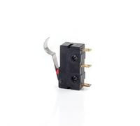 Mini microinterruttore di finecorsa NO NC 3 pin terminali PCB SPDT 5 A 125 V 250 V 29 mm leva ad arco a rullo a scatto microinterruttori a pressione 20 pezzi(Green-KW12-wan)