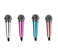 Mini Microphone Stereo Studio Ktv Karaoke Portable Instrument Microphone for Mobile Phone Laptop Notebook Silver,Tiny Microphone