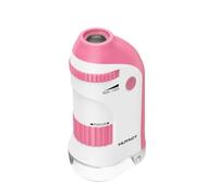 Mini Microscopio 2 Pezzi 60-135X, Osservazione Batterica Portatile | I batteri possono essere visualizzati in alta definizione e ad alto ingrandimento(Pink)