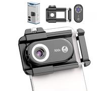 Mini microscopio digitale tascabile, nano zoom 100-200x per telefono, accessori per fotocamera con obiettivo CPL, clip universale per smartphone