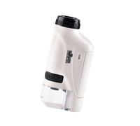 Mini microscopio portatile tascabile da laboratorio, lente d'ingrandimento 60-120x, luce LED per l'osservazione del campione (C)