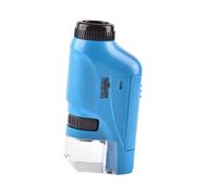 Mini microscopio portatile tascabile da laboratorio, lente d'ingrandimento 60-120x, luce LED per l'osservazione del campione (B)