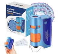 Mini microscopio tascabile 60x-120x, per bambini e adulti, portatile, miniscopio portatile per bambini, piccoli scienziati, studenti, scuole, minilastri, istruzione