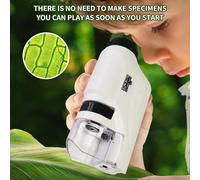 Mini microscopio tascabile Kit 60 To120x microscopio da laboratorio portatile con luce a LED per utensili per esperimenti scientifici per bambini