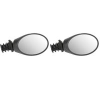 Mini Mirror M-Wave Spy Oval, 3-D Adjustable, Black, with 2 Brackets for Diferent Handlebardiameters, On M-Wave Card (Confezione da 2)