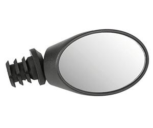 Mini Mirror M-Wave Spy Oval, 3-D Adjustable, Black, with 2 Brackets for Diferent Handlebardiameters, On M-Wave Card