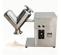 Mini Miscelatore Per Polvere Secca Tipo V - 2l, Temporizzazione E Velocità Regolabile, Miscelatore Per Polvere E Granuli In Acciaio Inossidabile 304 Per Miscelazione Di Particelle Di Laboratorio