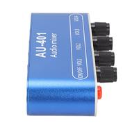 Mini Miscelatore Stereo 4 in 1 Regolazione del Volume Fuori | Selettore da 3,5 Mm | Amplificatore per PC, Laptop, Cuffie | Shell in Lega di Alluminio