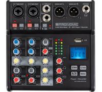 Mini Mixer Audio a 4 Canali DJ Live Console USB Registrazione Bluetooth XLR
