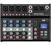 Mini Mixer Audio a 6 Canali DJ Live Console USB Registrazione Bluetooth XLR