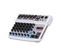 Mini Mixer Audio A 8 Canali Mixer Di Linea, DC 5 V, Bluetooth, 48 V, Effetti 24 For Piccoli Club O Bar, Registrazione In Studio(Gray)