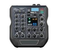 Mini Mixer Audio Bluetooth A 24 Bit, 99 Effetti, Frequenza Di Campionamento 192 KHz, Con Registrazione USB E Alimentazione Phantom 48 V.