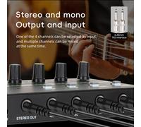 Mini mixer audio Interfaccia audio Mixer piccolo altoparlante a 4 canali Mixer