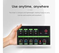 Mini mixer audio, mixer audio portatile, controlli volume separati Mixer audio