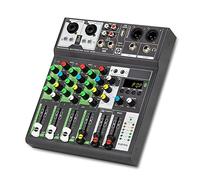 Mini mixer DJ professionale compatibile con Bluetooth e console di mixaggio audio con registrazione USB, alta sensibilità, eccellente qualità audio - Design compatto per un facile utilizzo
