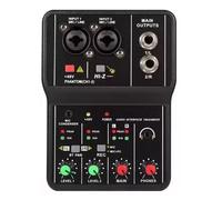 Mini Mixer PHANTOM +48V 2 Canali 16 BIT 48 KHZ Scheda Audio Computer Dj Studio