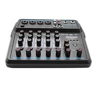 Mini Mixer portatile Console DJ audio con scheda audio, USB, alimentazione Phantom 48 V per registrazione su PC Canto Webcast Party