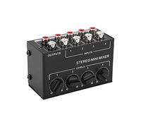 Mini Mixer Stereo Passivo Mini Mixer Passivo a 4 Canali Controllo Mixer Stereo per Strumenti di Mixaggio, Lettore CD, Club Bar, PC, Live e Studio