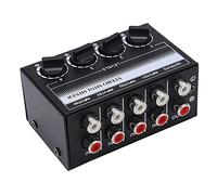 Mini mixer stereo, splitter passivo a 4 canali -12dB con connettore per piccoli club per lettori CD per spettacoli all'aperto