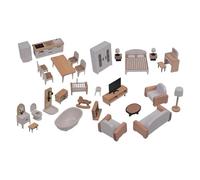 Mini mobili per la casa delle bambole, set da gioco realistico, giocattolo interattivo, per la scuola materna, l'asilo, la casa, l'asilo, l'aula, il gioco di ruolo, le feste, i viaggi, la casa delle
